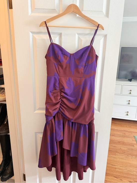 Hutch Dresses & Skirts - Hutch Purple and Burgundy Floral Midi Dress -